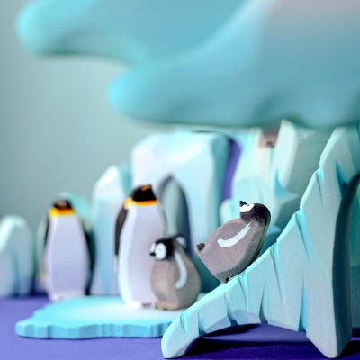 The Emperor Penguin Male by BumbuToys, a statuette of the iconic Antarctic bird.