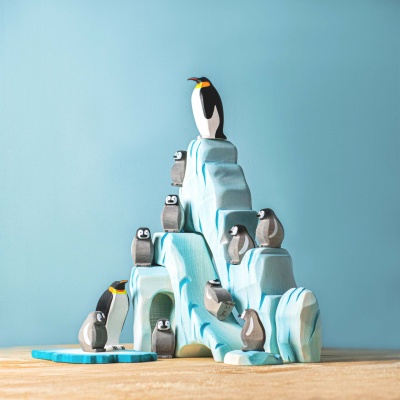 Eco-conscious Ice Floe and Penguin Family SET by BumbuToys, handcrafted for creative minds.