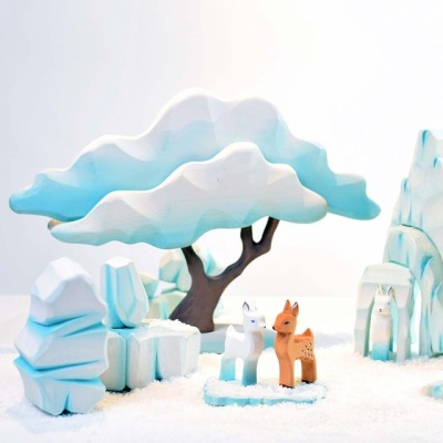 "Icy Rocks" by Bumbu Toys, a cool addition to any educational toy set.