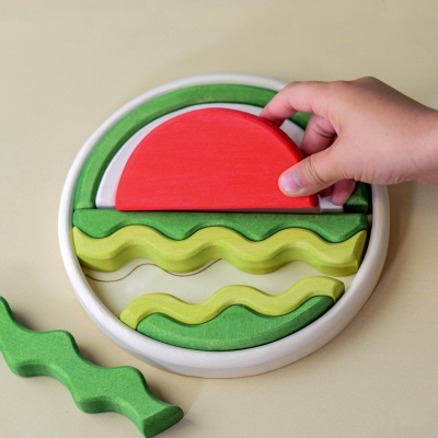 Vibrant Watermelon Puzzle Piece - Perfect for Young Learners