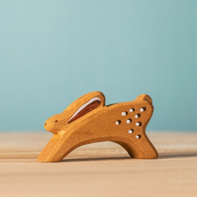 Wooden rabbit toy with smooth, rounded edges