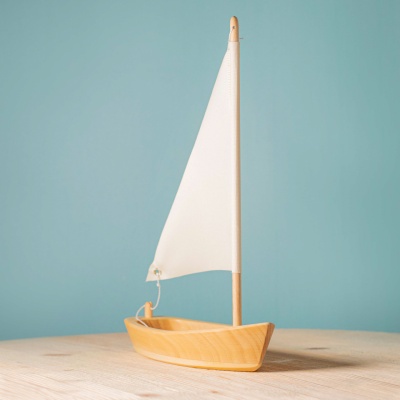 Imagination-Boosting Beige Sailing Boat for Kids