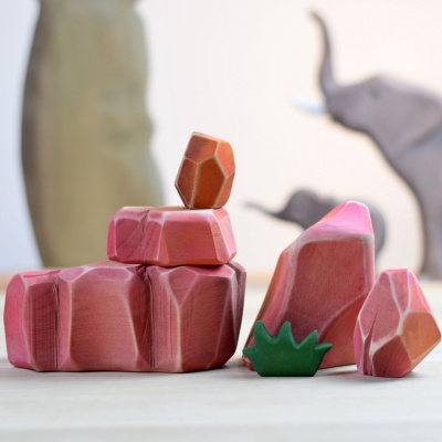 BumbuToys' Savanna Rocks, hand-painted to reflect the unique beauty of natural rock formations