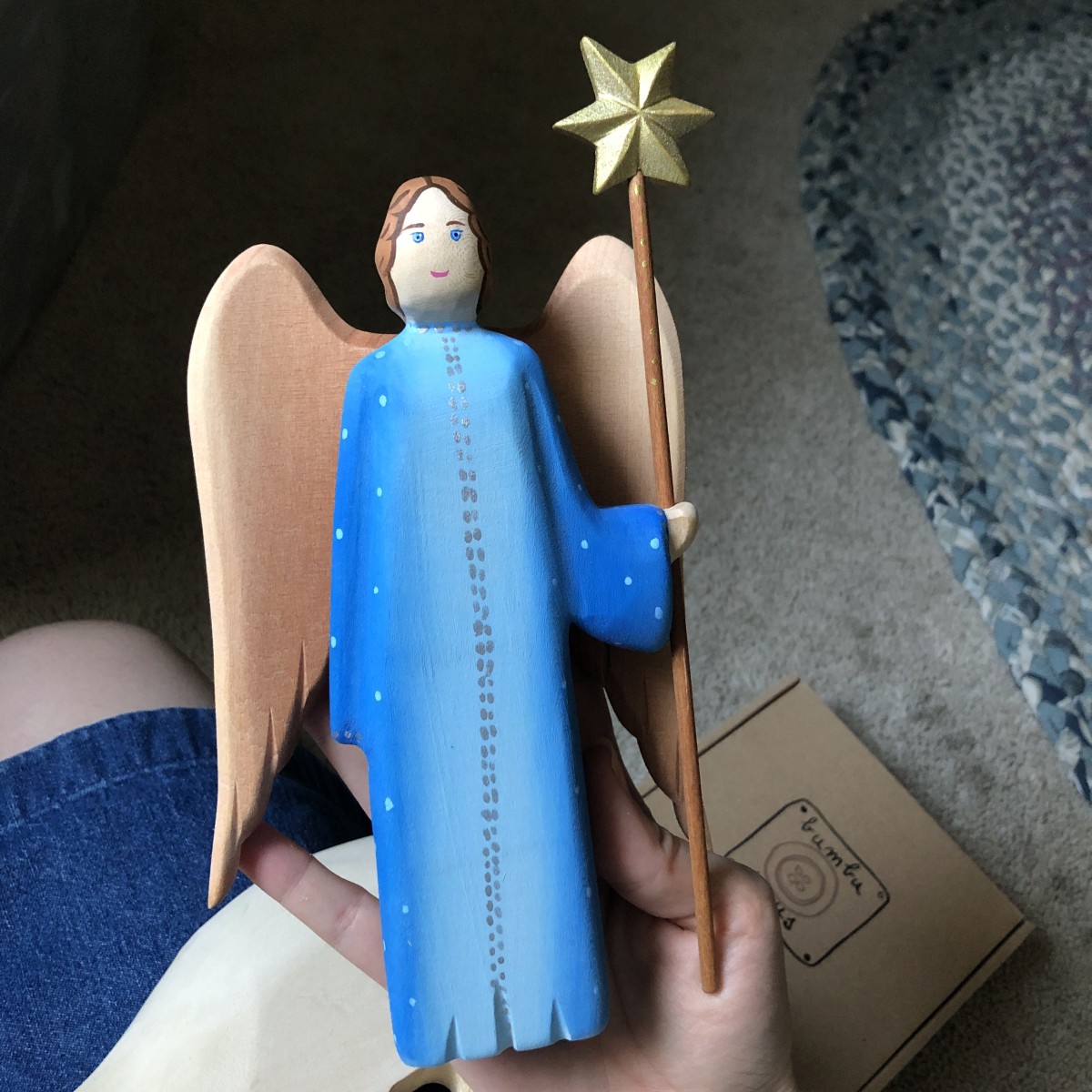 Angel with Shining Star - Eco-Friendly, Montessori Christmas Toy