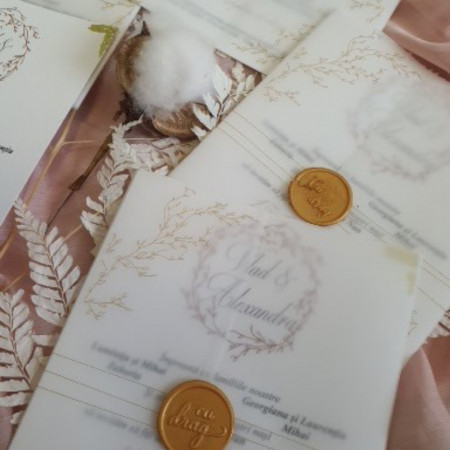 Invitație eleganta cu invelioare de calc