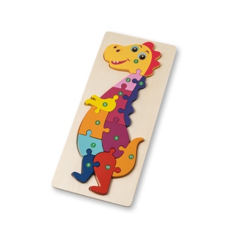 DIPLODOCO. Puzzle în formă de dinozaur din placaj de pin