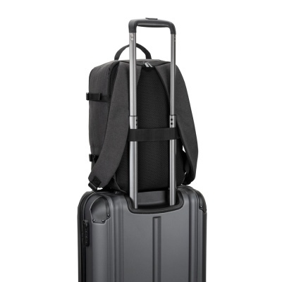 CIES. Rucsac dezvoltat pentru a îndeplini dimensiunile cerute de companiile aeriene din poliester reciclat 600D de înaltă densitate - Gri inchis - 20 L - Img 6