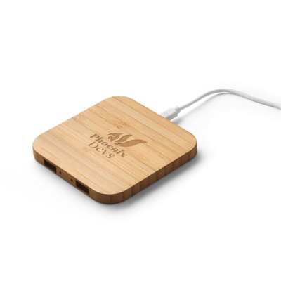 DALTON. Încărcător wireless super rapid 15W din bambus - Natural