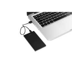 DENNING. Powerbank subțire din oțel inoxidabil de 5'000 mAh - Negru - Img 3
