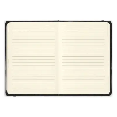 HOMERO. Set format dintr-un blocnotes A5 cu copertă tare și un pix din bambus - Negru - Img 6