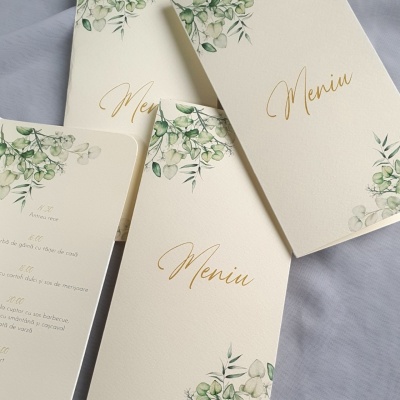 Meniu cu frunze de eucalipt
