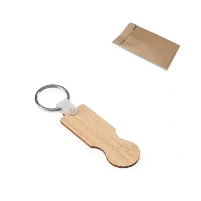 SHOPZ. Breloc din bambus cu capăt în formă de monedă