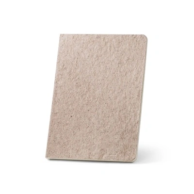 TEAPAD SEMI-RIGID. Blocnotes A5 cu copertă semi-rigidă realizată din deșeuri de frunze de ceai (65%)
