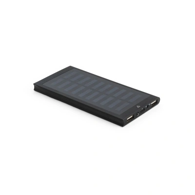 CLERK. Power bank de 8'000 mAh cu panou solar din aluminiu 100% reciclat