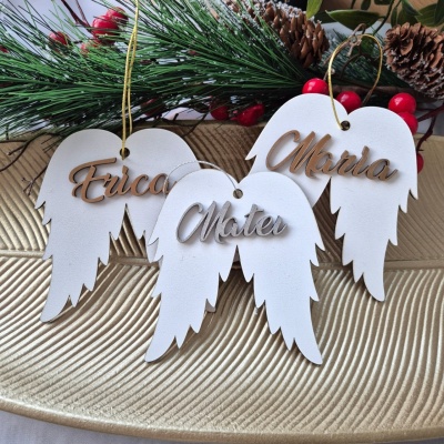Decorațiune aripi cu nume