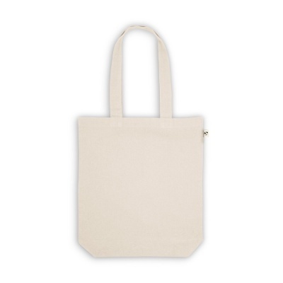 HARBOR. Sacoșă realizată din bumbac reciclat (70%) și poliester (30% rPET) (280 g/m²) - Natural deschis - Personalizat - Img 2