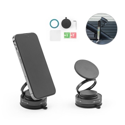 KEPLER. Suport magnetic pentru telefon mobil cu sistem de fixare prin vid pentru suprafețe netede și neuniforme. (rotație 360º) - Img 4