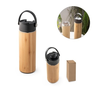 LAVER. Termos cu izolare în vid 440 mL - Negru - 440 mL - Img 6