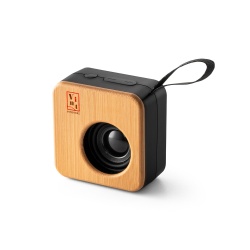 MAYER. Difuzor portabil de 3W cu autonomie de 4h în bambus și ABS reciclat (100% rABS) - Negru - Personalizat - Img 3