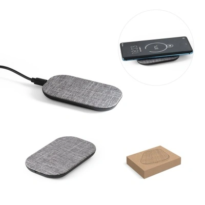 RENEWAL CHARGER. Încărcător wireless super rapid de 15W în PET reciclat (100% rPET) - Gri - Img 4