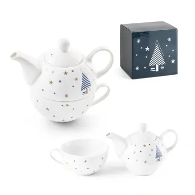 Set de Ceai CHAMOMILE - Porțelan cu Personalizare de Crăciun