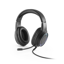 Thorne Headset RGB. Căști din ABS cu cablu de 2 m, microfon și lumini LED RGB - Negru - Img 1