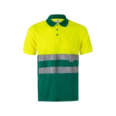 VL CUPID. Tricou polo bicolor bird-eye (160g/m²) cu mâneci scurte, din poliester (100%) - Img 5