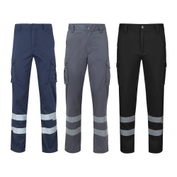 VL DIONYSUS. Pantaloni extensibili cu mai multe buzunare (240g/m²), din bumbac (46%), EME (38%) și poliester (16%) - Img 1