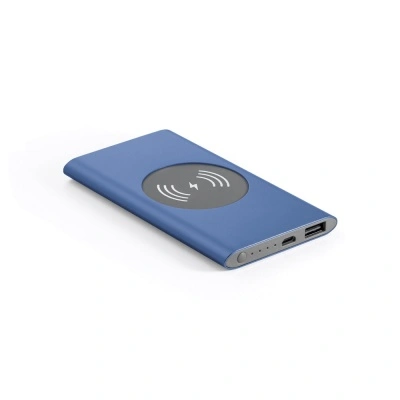 CASSINI. Power bank 4'000 mAh cu încărcător wireless de 5W din aluminiu reciclat (100% rAL)