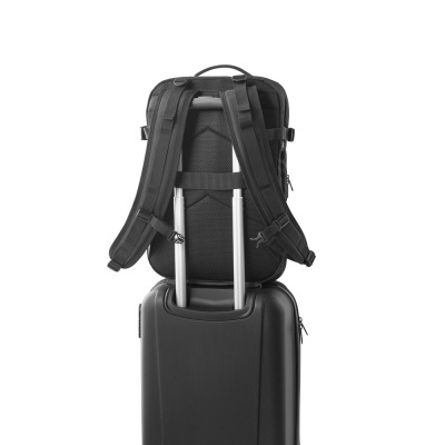 DALLAS. Rucsac de călătorie din poliester 600D reciclat de înaltă densitate pentru laptop de 17.3” - Negru - 29 L - Img 4