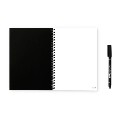 INFINITEBOOK PLAIN A5. "Infinitebook" cu copertă flexibilă și 15 pagini simple de tip tablă albă - Personalizat - Img 2