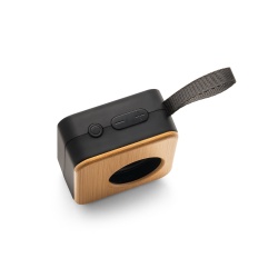 MAYER. Difuzor portabil de 3W cu autonomie de 4h în bambus și ABS reciclat (100% rABS) - Negru - Personalizat - Img 4