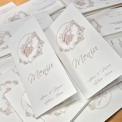 Meniu tip carte Family hands