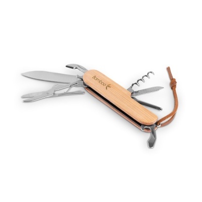Ryker – Cuțit de buzunar multifuncțional bambus inox - Img 2