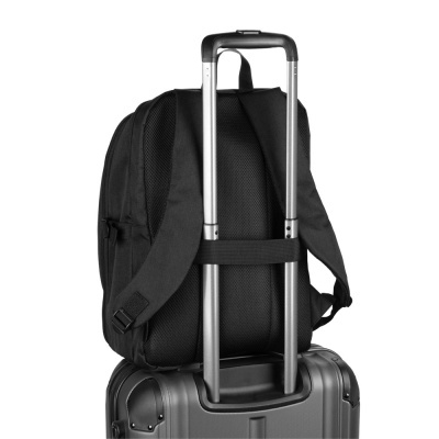 UDINE. Rucsac de călătorie cu un compartiment cu deschidere completă din poliester reciclat 300D de înaltă densitate, 16" - Img 2