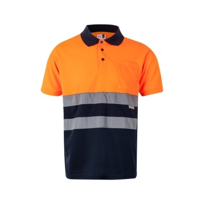 VL CUPID LARGE. Tricou polo bicolor bird-eye (160g/m²) cu mâneci scurte, din poliester (100%) - Img 6