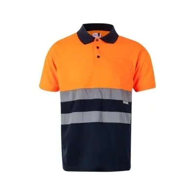VL CUPID LARGE. Tricou polo bicolor bird-eye (160g/m²) cu mâneci scurte, din poliester (100%) - Img 6