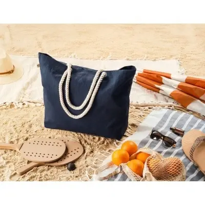 ATHENS. Sacoșă de plajă din bumbac reciclat (70%) și poliester reciclat (30%) (220 g/m² - Img 2