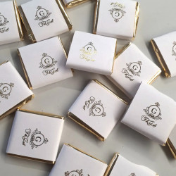 Ciocolată personalizată cu logo aurite/argintate - Img 2