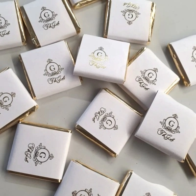 Ciocolată personalizată cu logo aurite/argintate - Img 2
