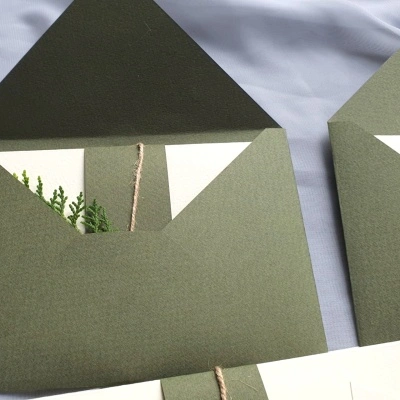 Invitatie cu frunza de pin si sigiliu - Img 2
