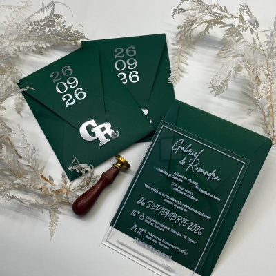 Invitații de nuntă plexiglas