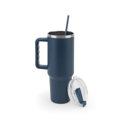 JOYNER XL. Pahar mare de călătorie din oțel inoxidabil (91% reciclat) cu perete dublu izolat în vid și finisaj mat 1300 ml - Img 6
