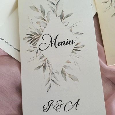 Meniu tip carte Greenary