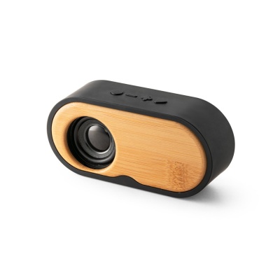 TILLY. Difuzor portabil de 3W cu autonomie de 5h pe bambus și ABS 100% reciclat (100% rABS) - Negru - Personalizat - Img 2