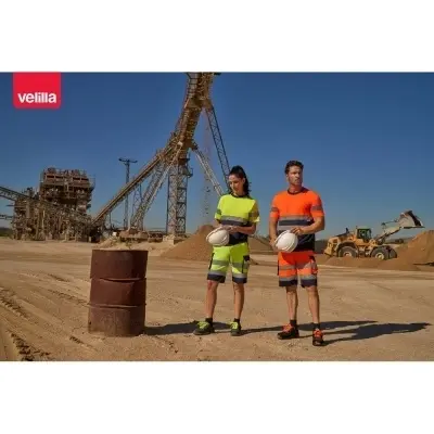 VL HADES. Bermude cu buzunare multiple în două culori (210 g/m²), din bumbac (20%) și poliester (80%)