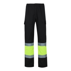 VL POSEIDON LARGE. Pantaloni din twill cu buzunare multiple în două tonuri (210g/m²), din bumbac (20%) și poliester (80%) - Img 1