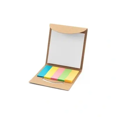 AINSLEY. Set de birou 2 în 1, fabricat din hârtie 100% reciclată, cu 6 blocuri de notițe adezive - Img 3