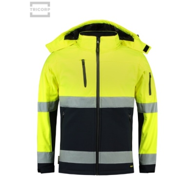 Bi-color EN ISO 20471 Softshell-Jachetă softshell unisex - Img 2