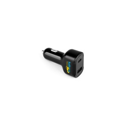 DIRAC. Adaptor pentru brichetă cu port USB-A 18W și USB-C 20W în 100% rABS - Img 2